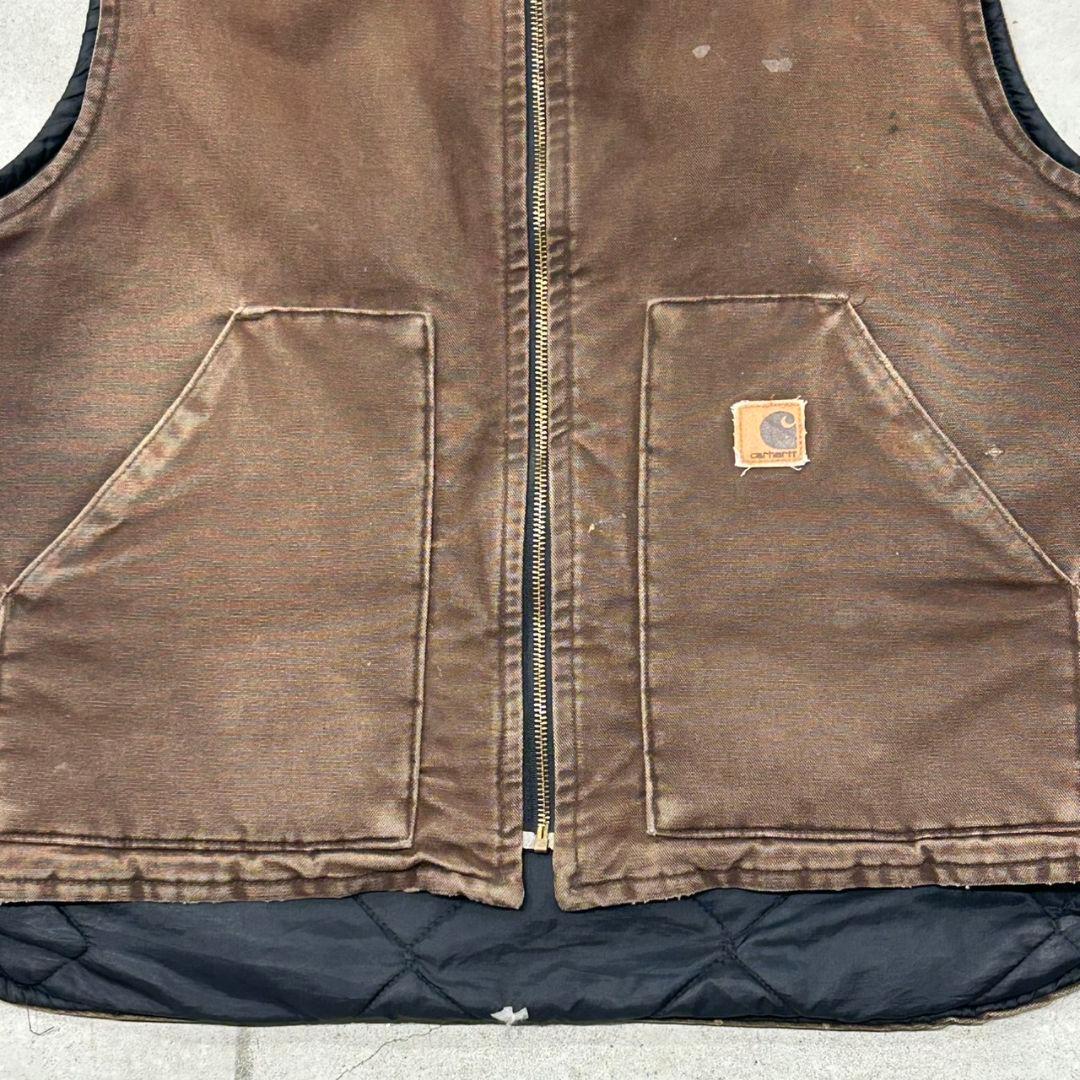カーハート　タッグベスト　希少ブラウン　USA製