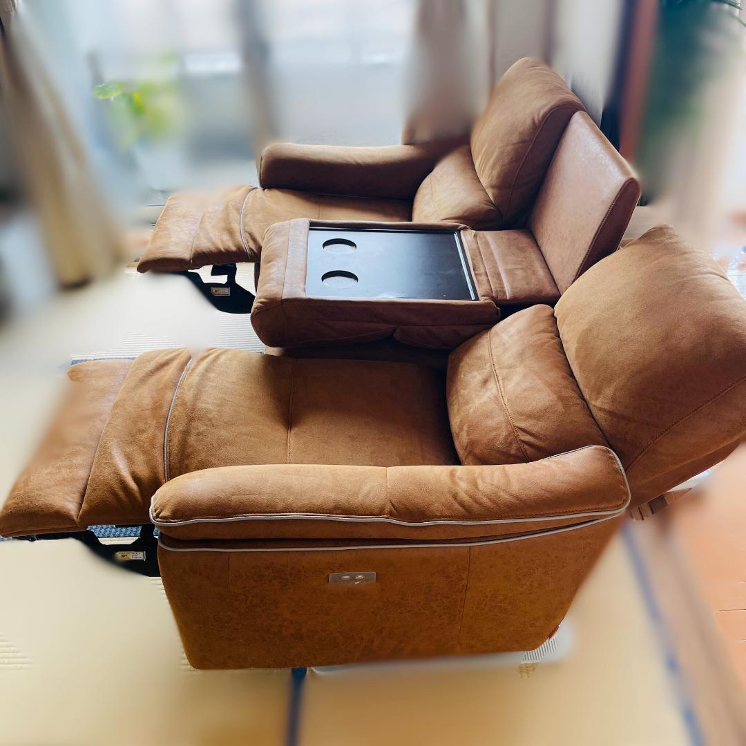 3人掛け 両側電動リクライニングソファ RELAX FORM「バッジオ」