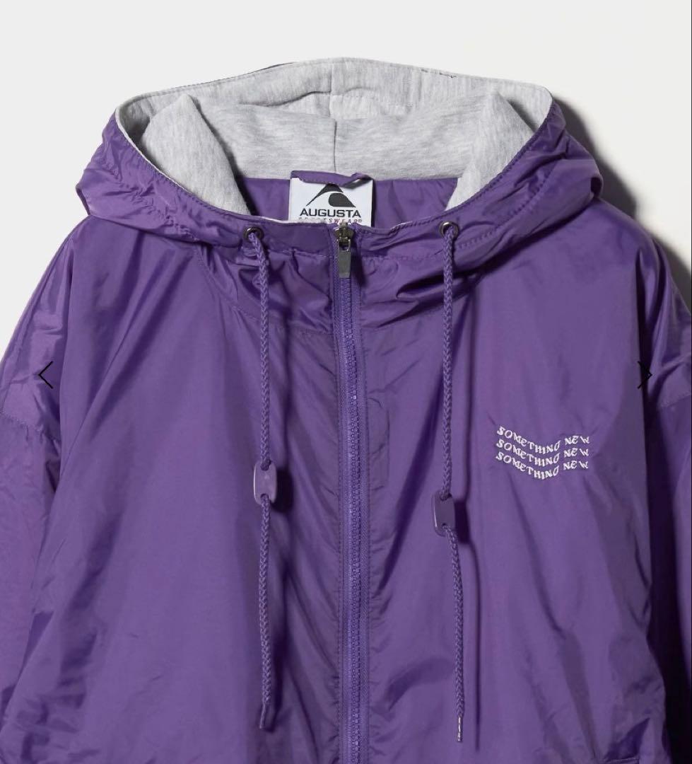 ＜6(ROKU)＞フーデッド ナイロン ジャケット　パープル