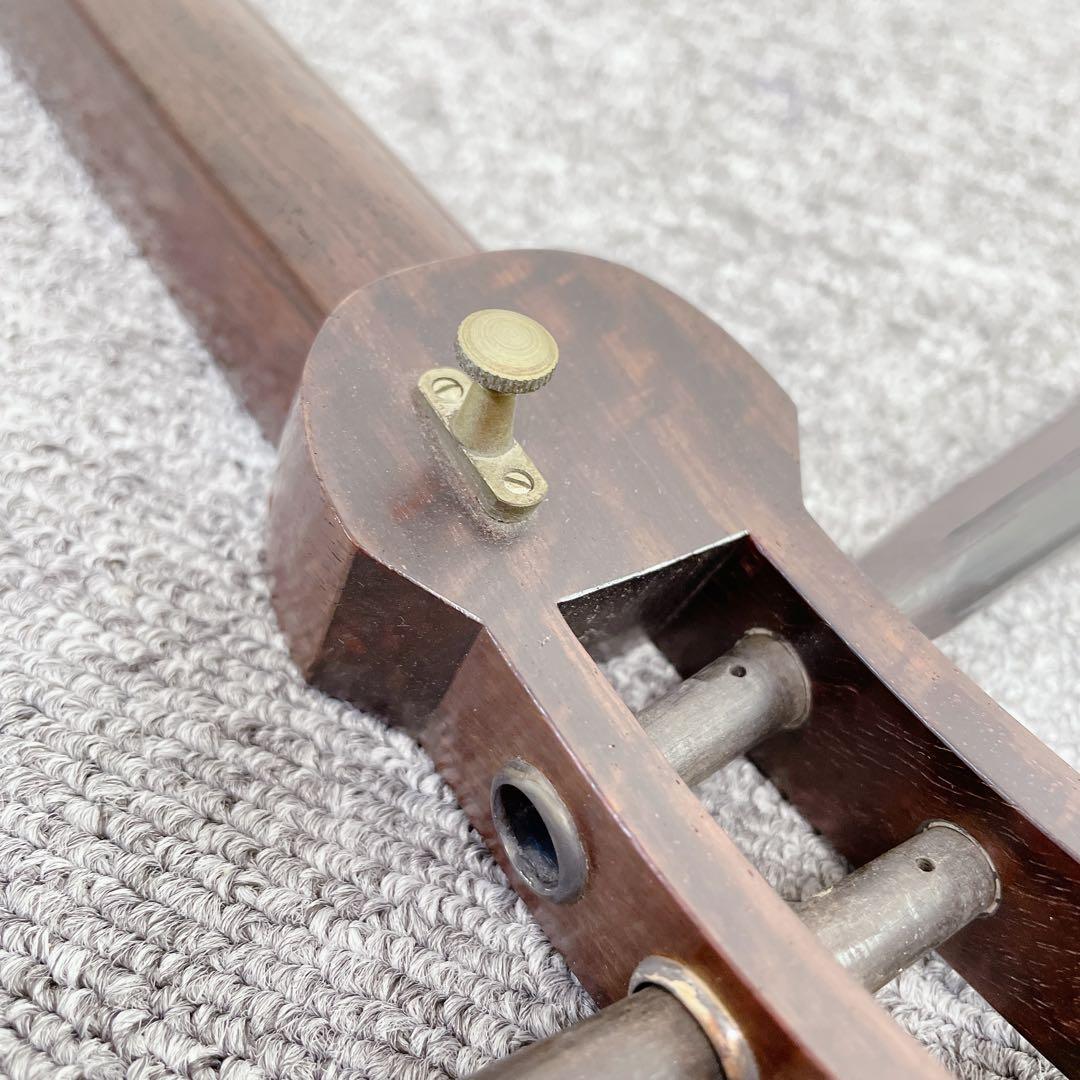 三味線 18K 金細 細棹 紅木 綾杉胴 犬皮 一本溝 東さわり