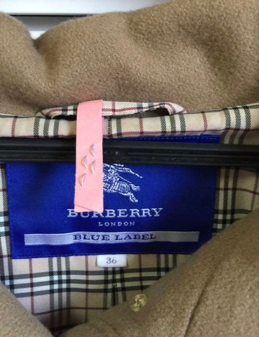 バーバリーブルーレーベル プリーツ付ショートコート 36