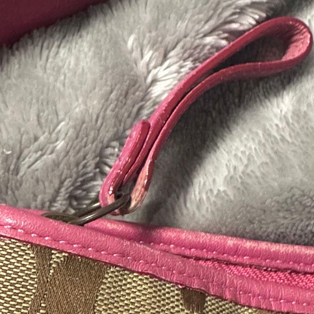 Coach コーチ ショルダーバッグ シグネチャー キャンバス レザー　ピンク