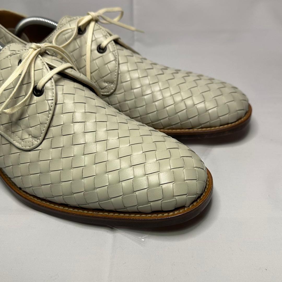 新品未使用☆ボッテガヴェネタ☆革靴☆ホワイト☆イントレチャート☆本革☆210