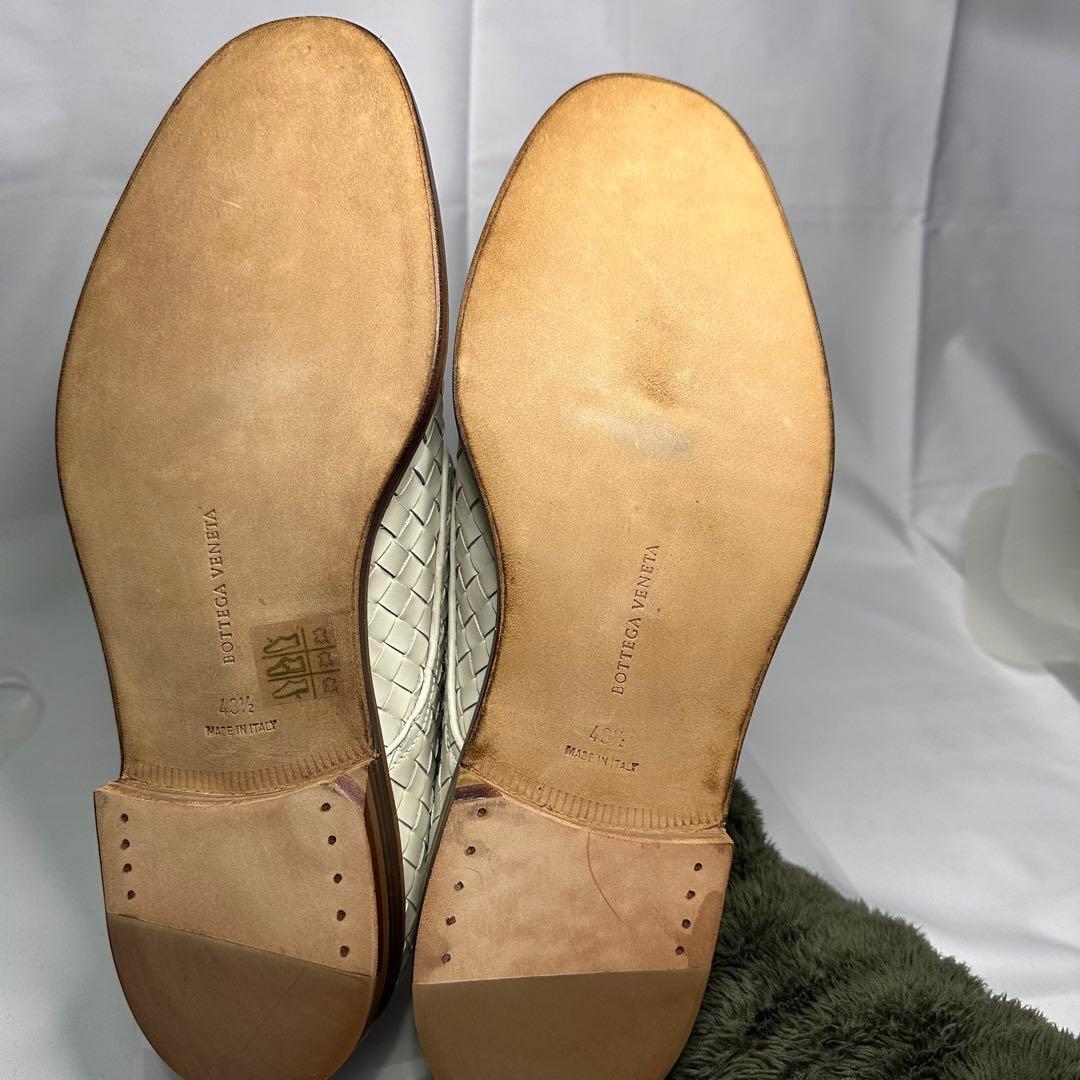 新品未使用☆ボッテガヴェネタ☆革靴☆ホワイト☆イントレチャート☆本革☆210