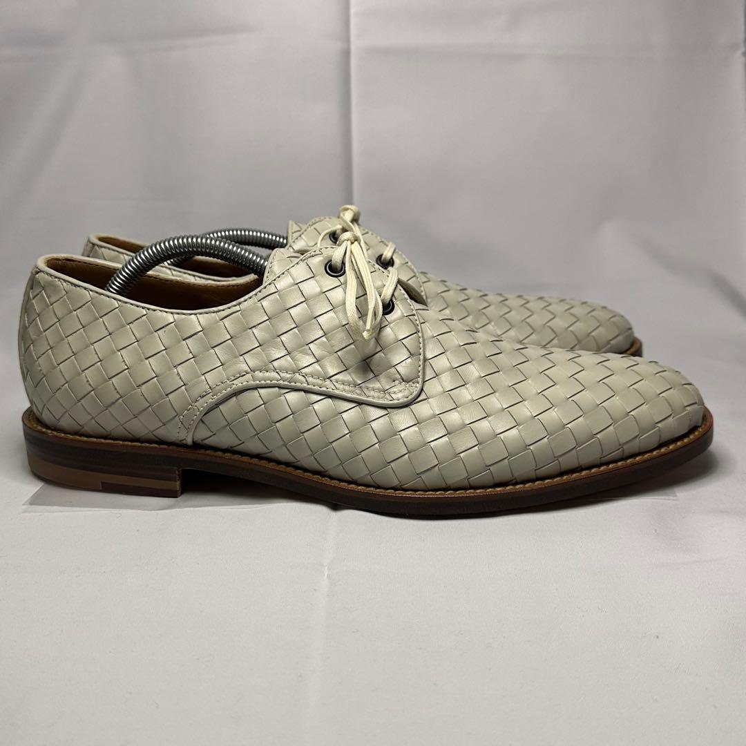 新品未使用☆ボッテガヴェネタ☆革靴☆ホワイト☆イントレチャート☆本革☆210