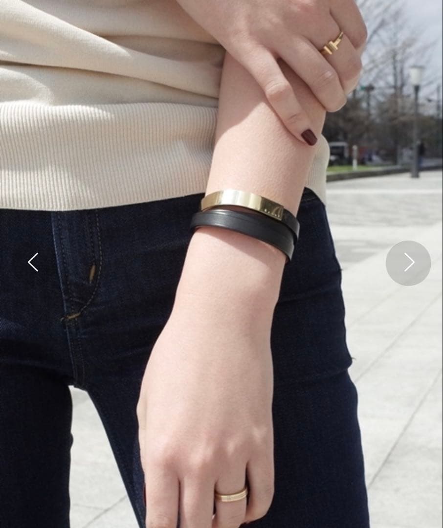 Deuxieme Classe 【URSUL】 カーフホソバングル ブラック