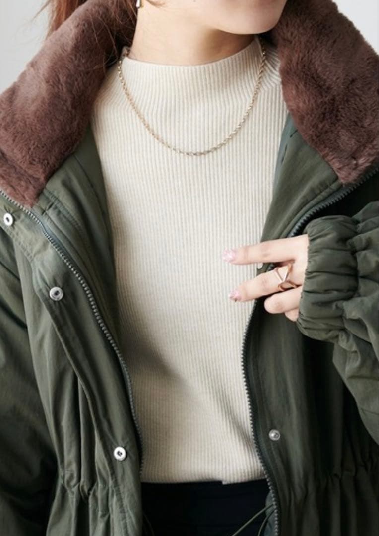 新品＊discoat ディスコート 中綿ミリタリーコート カーキ＊