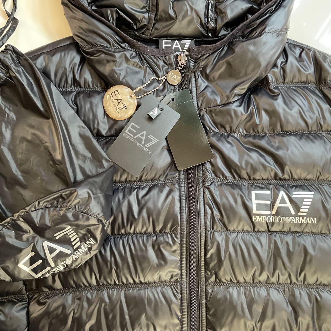 【極美品】EA7 ブラック ダウンジャケット L