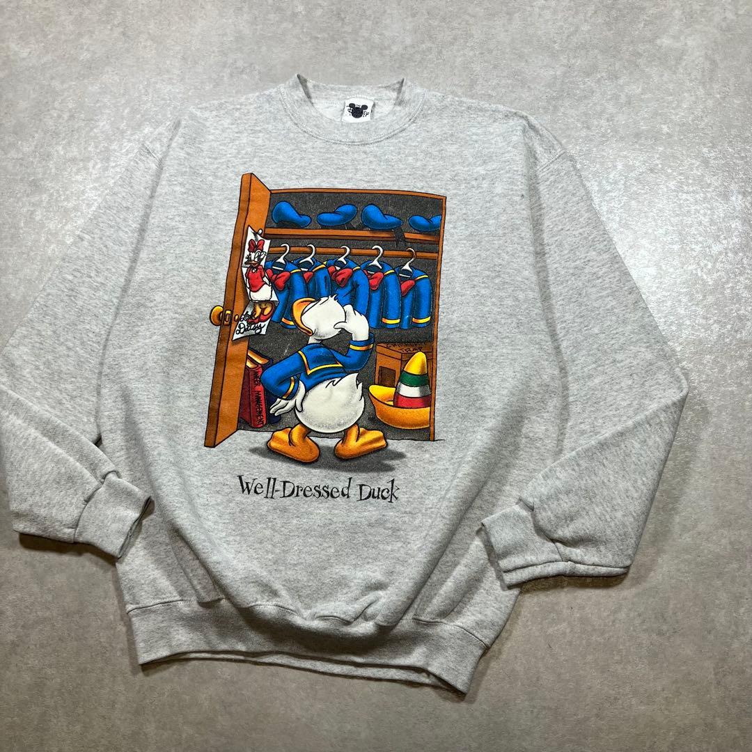 【激レア】90s USA製 Disney ドナルド スウェット ヴィンテージ