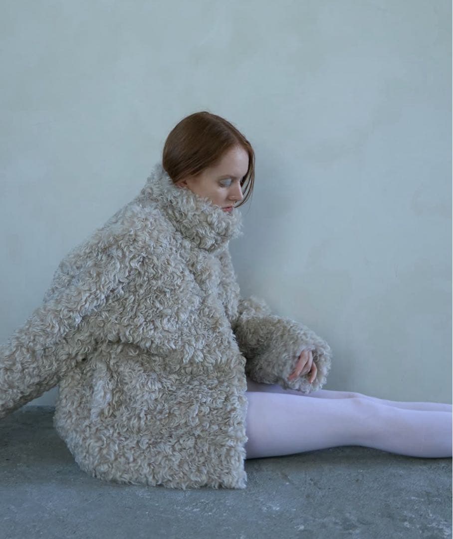 【早いもの勝ち】JSELF カーリーファーコート アイボリー01