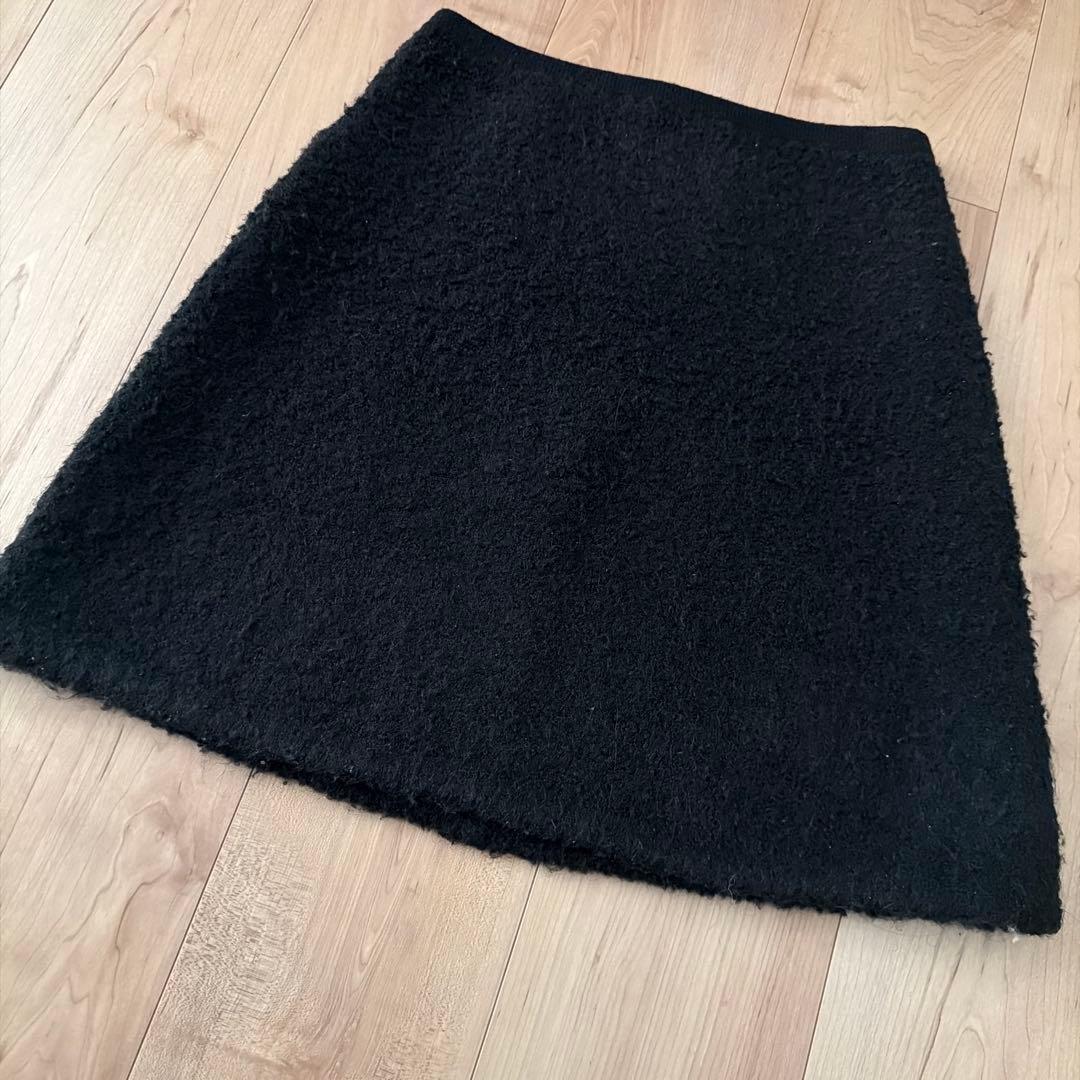 専用。machatt ブークレ ミニスカート 黒　完売品