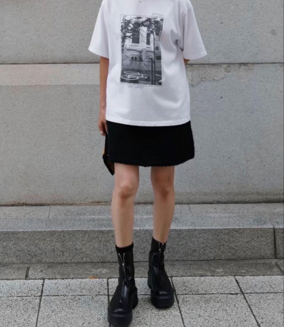 専用。machatt ブークレ ミニスカート 黒　完売品