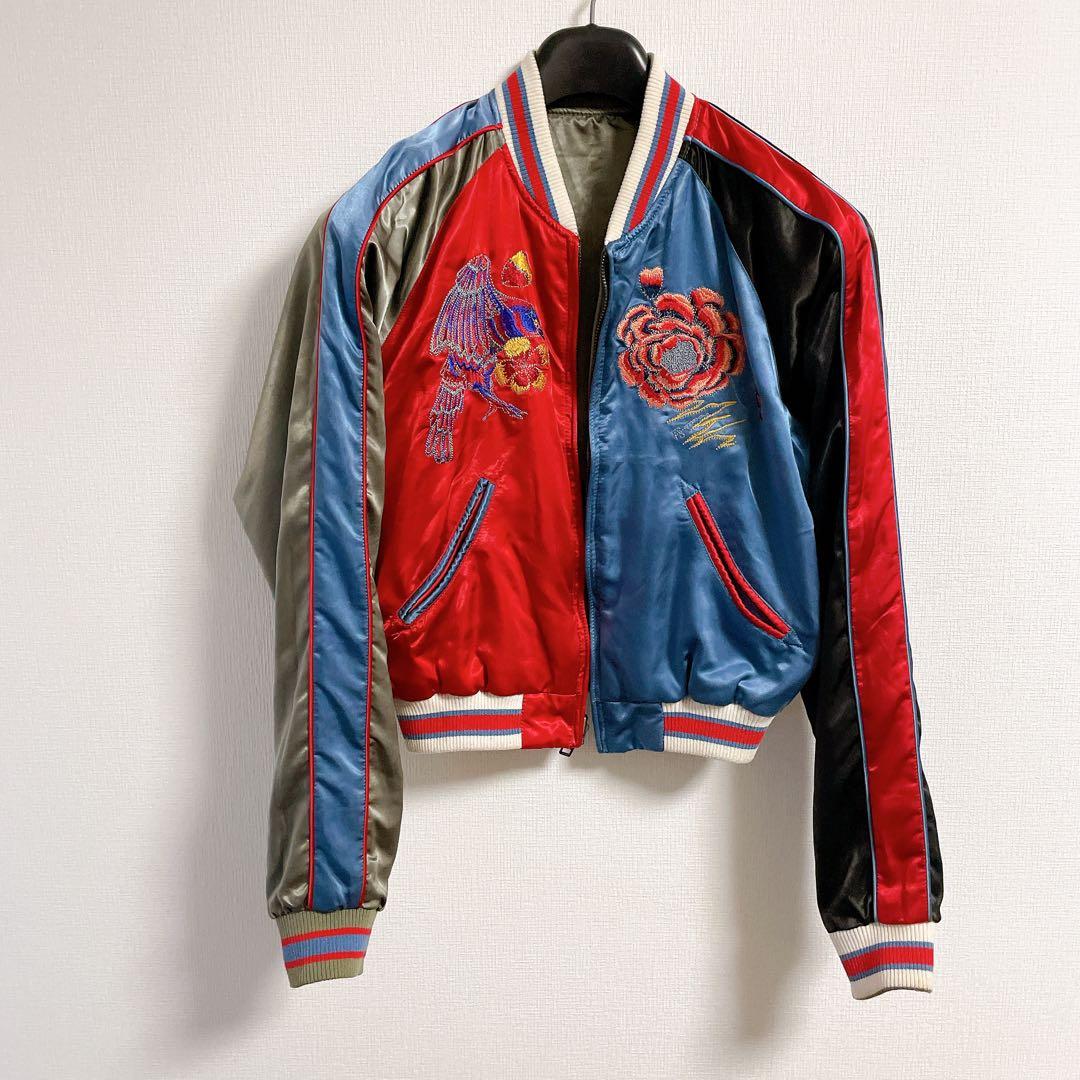 DIESEL スカジャン リバーシブル 刺繍 ディーゼル　レディース　ショート丈