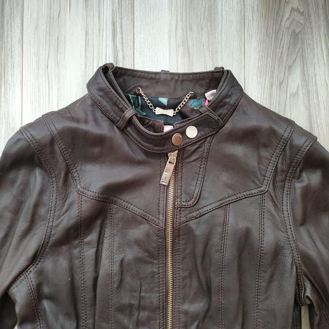 【新品】タグ付き　TED BAKER レザージャケット　革ジャン　レディース