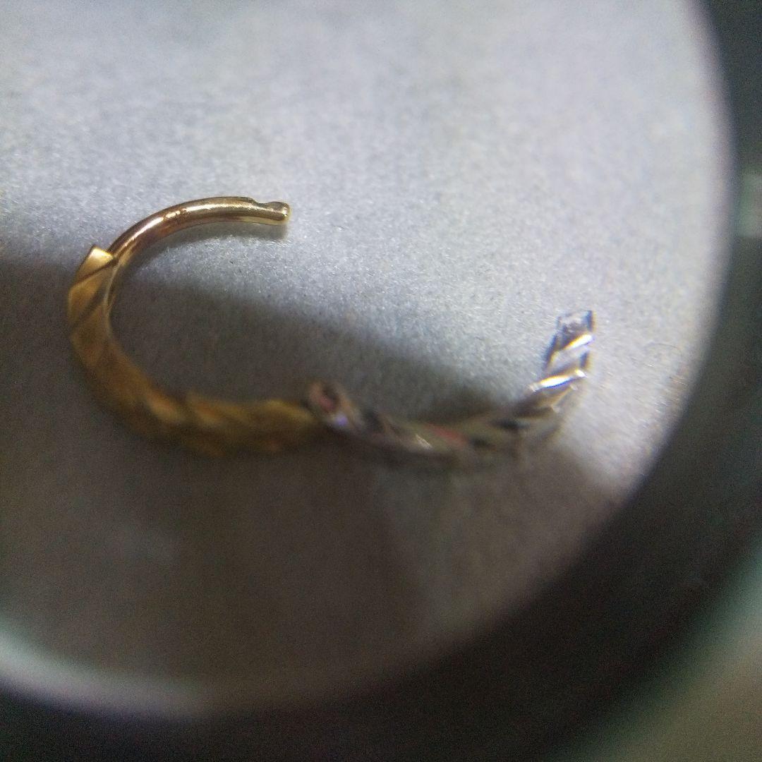 k１８ダイヤモンドカット片耳ピアス