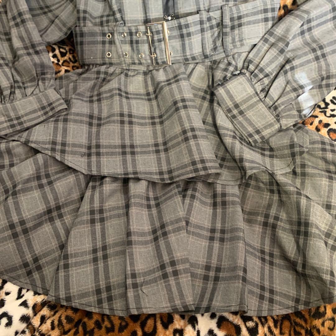 pium ピウム フロントホックティアードミニワンピース