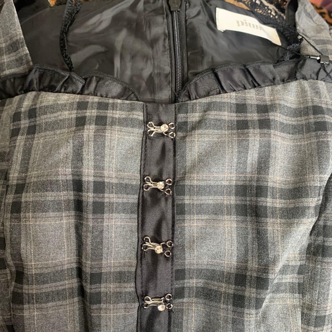 pium ピウム フロントホックティアードミニワンピース