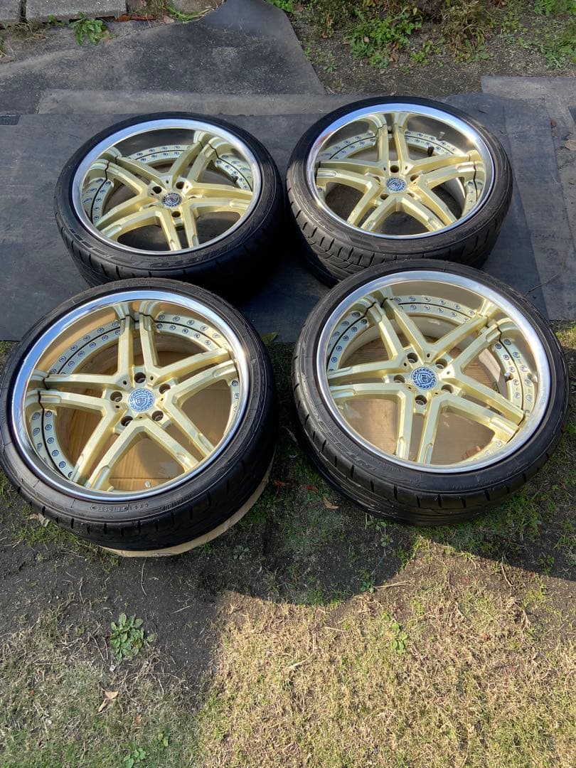 ゴールド 5スポーク ホイールセット 19インチ　ワーク