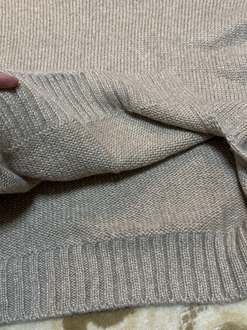 【ebure】カシミヤ・アルパカ混 ニットベスト　ベージュ