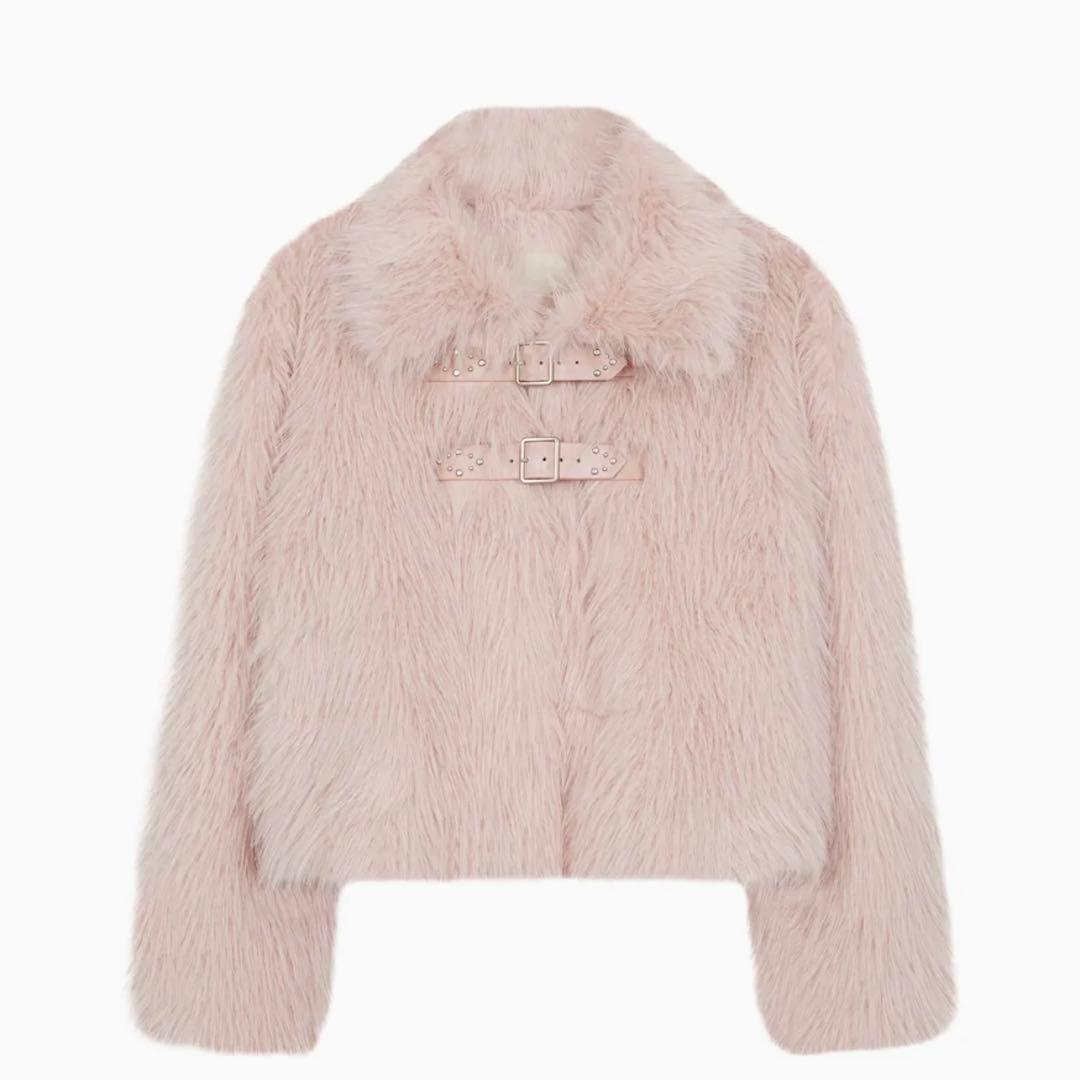 Illigo パピーショートファージャケットピンク