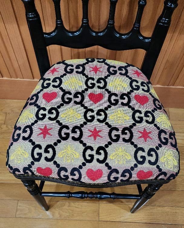 GUCC ③ GGジャガードウッドチェア クラシックスタイル 椅子 グッチ