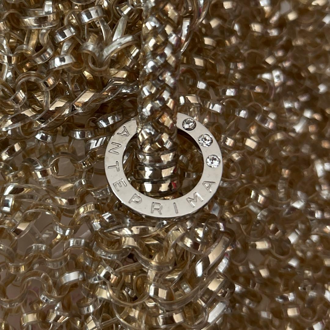 【美品】アンテプリマ　ワイヤーバッグ　　ベージュゴールド　ハンドバッグ