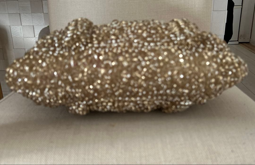 【美品】アンテプリマ　ワイヤーバッグ　　ベージュゴールド　ハンドバッグ