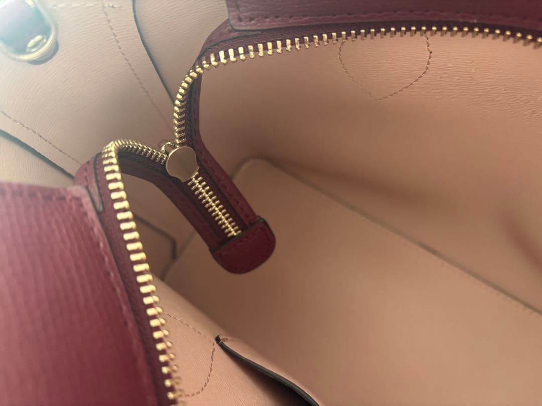 kate spade ボルドー　2wayバッグ　ショルダー　ハンドバッグ　美品