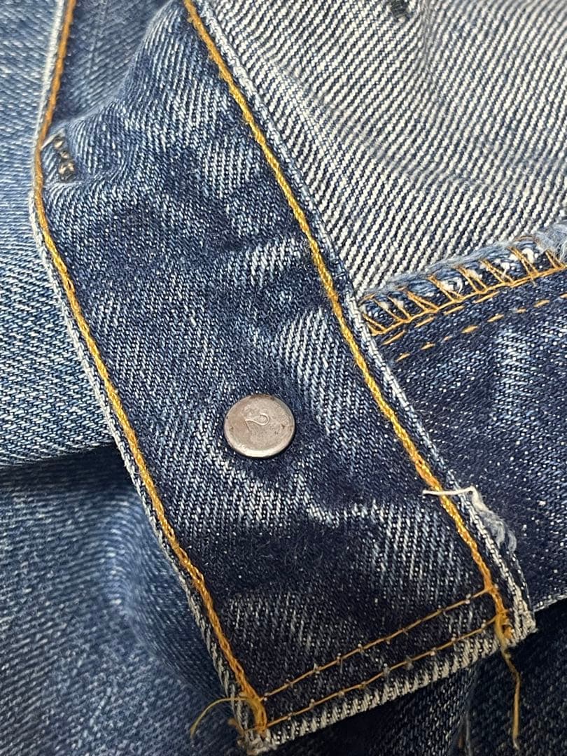70s Levis 66前期 517 逆さ®︎タブ ボタン裏2 シングルステッチ