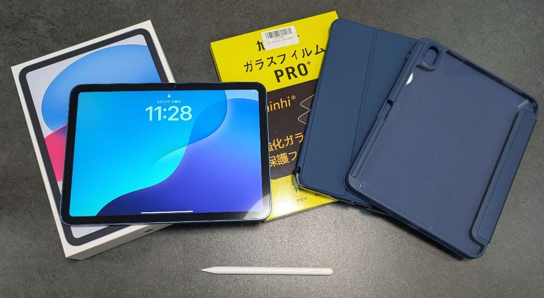 iPad (A16) ブルー　本体 ケース ペン セット 128GB
