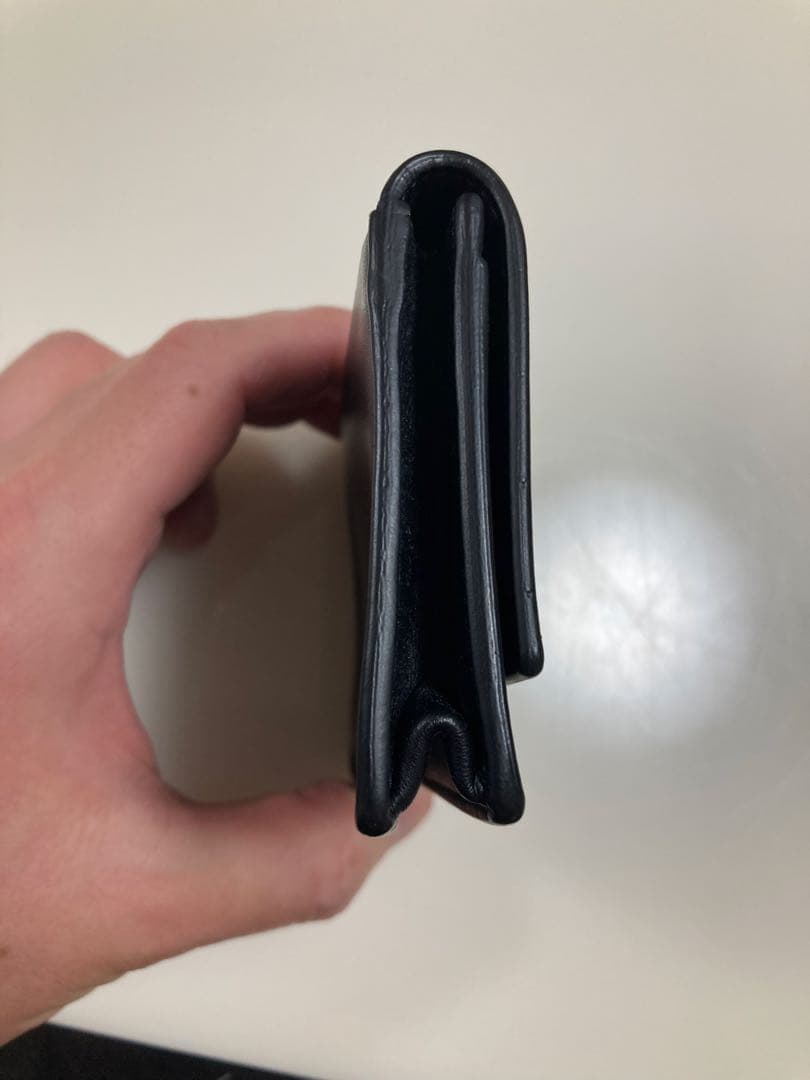 【美品】BOTTEGA VENETA ブラックレザー名刺入れ