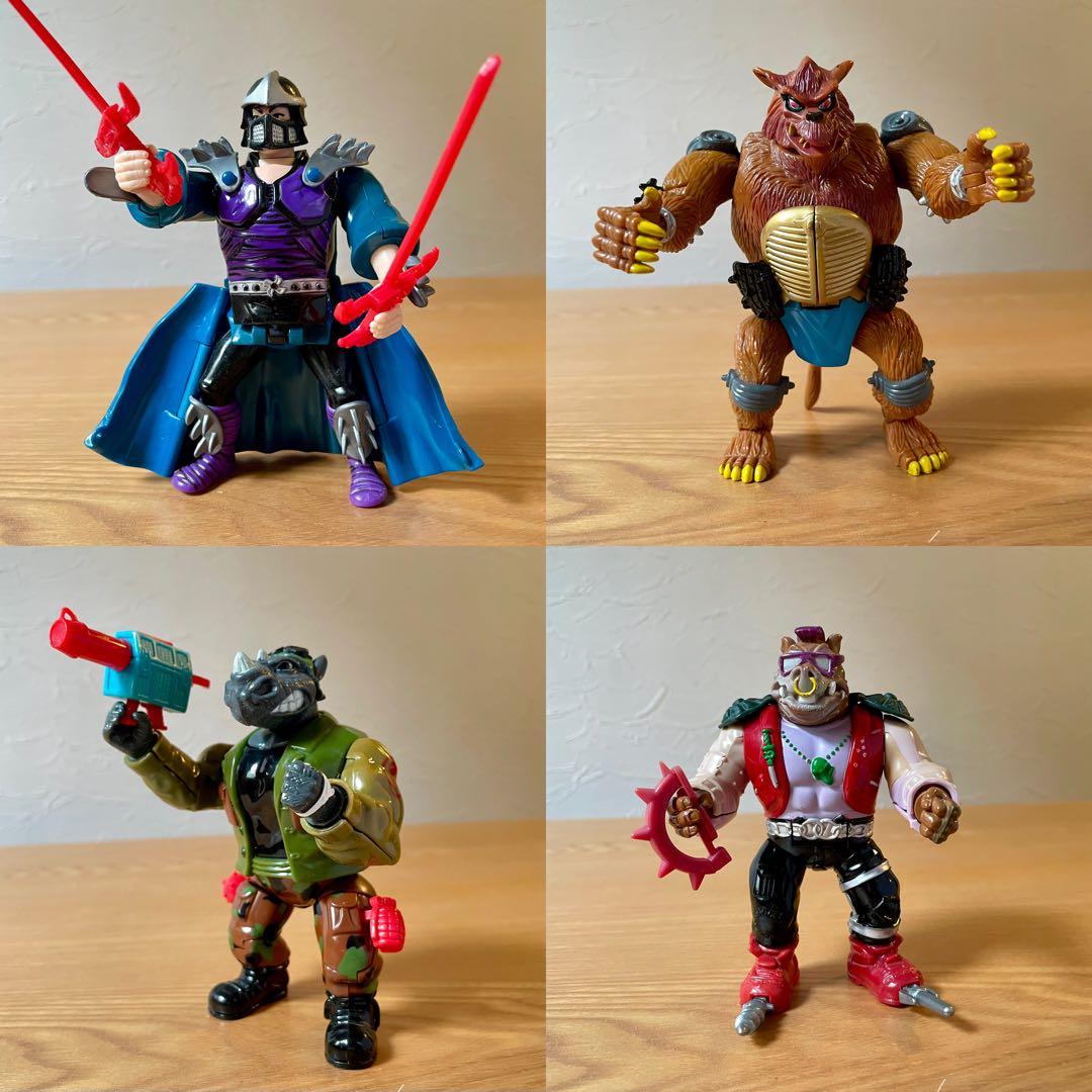 【タートルズフィギュア8体セット】プレイメイツ社製 1993年 外箱4つあり