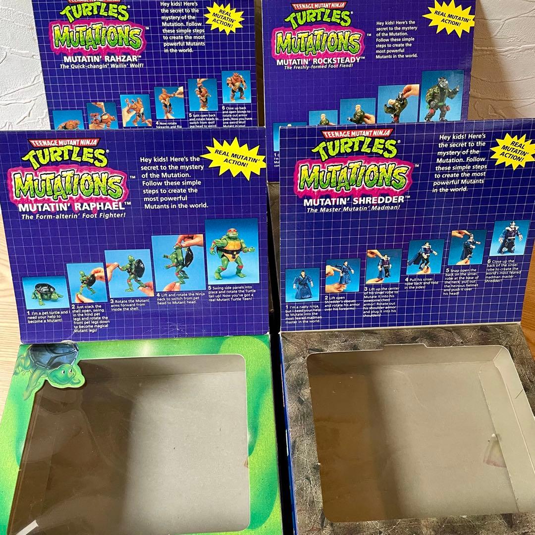 【タートルズフィギュア8体セット】プレイメイツ社製 1993年 外箱4つあり