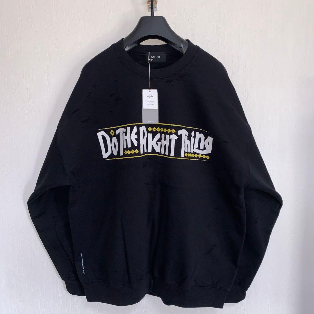 L黒【DELUXE】Do the right SWEAT／新品未使用／送料込