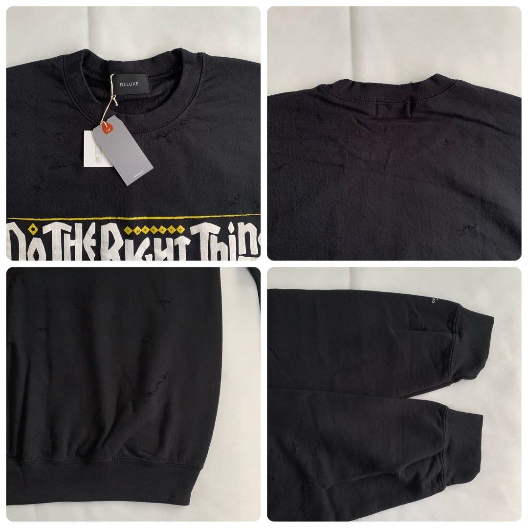L黒【DELUXE】Do the right SWEAT／新品未使用／送料込