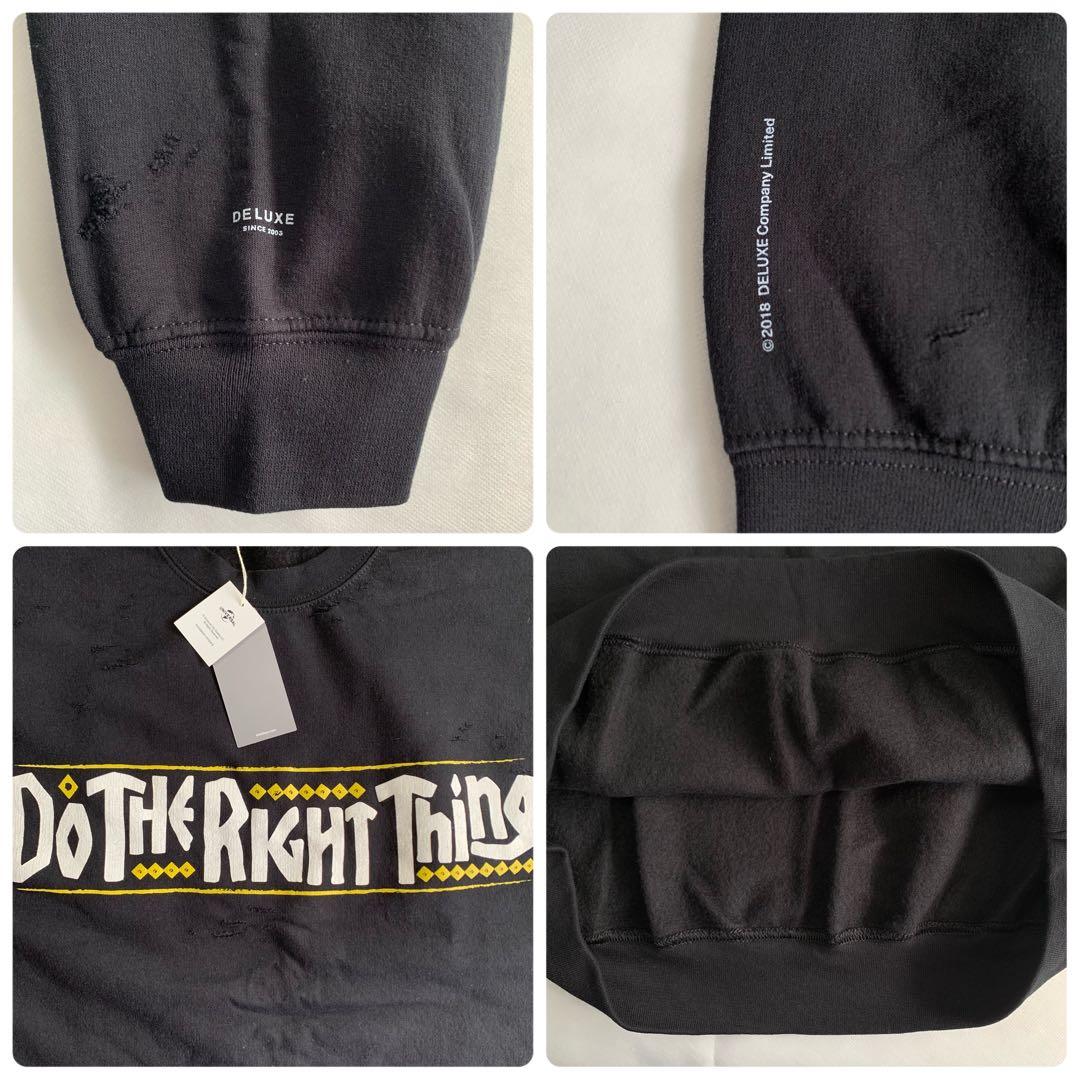 L黒【DELUXE】Do the right SWEAT／新品未使用／送料込