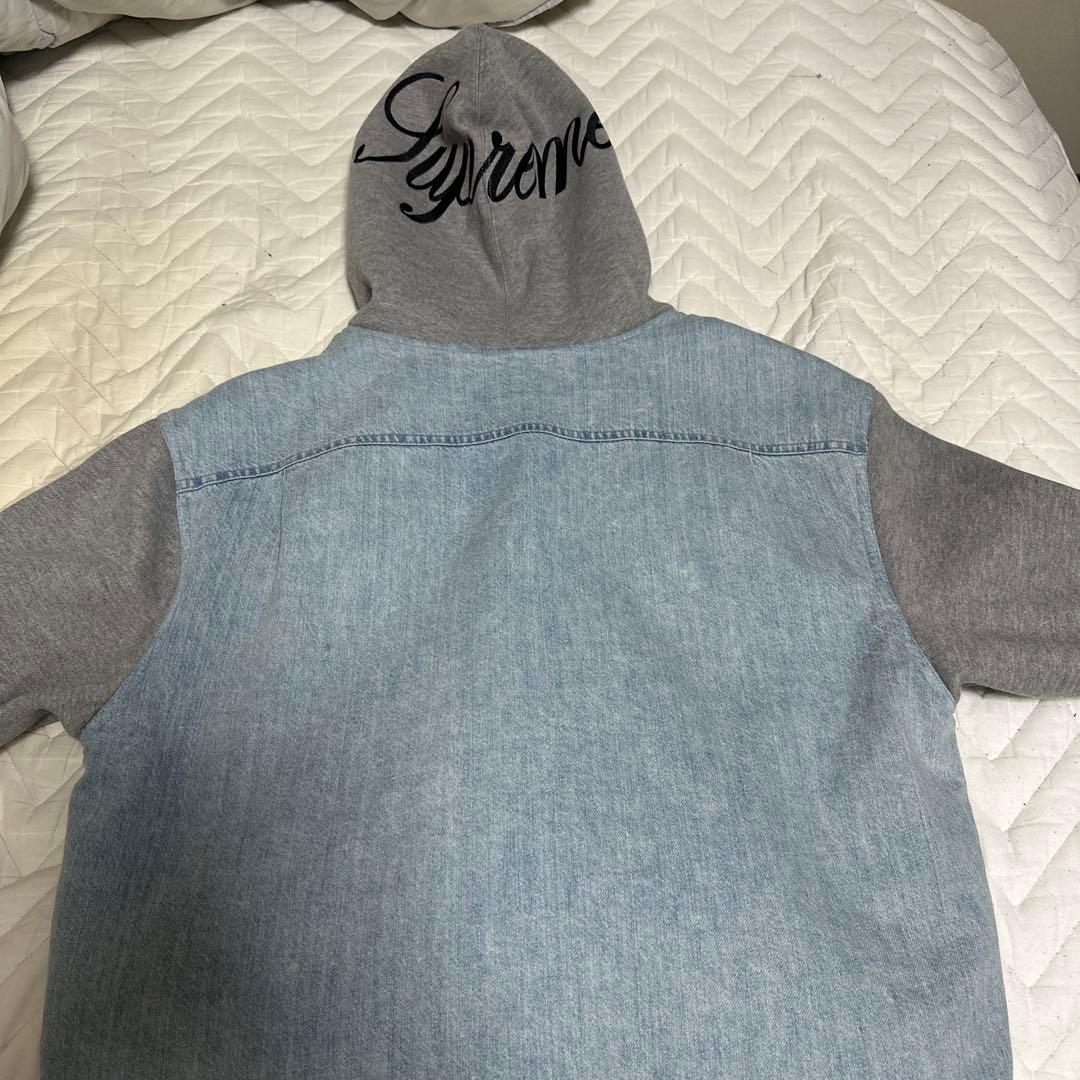 Supreme フード付きデニムジャケット L