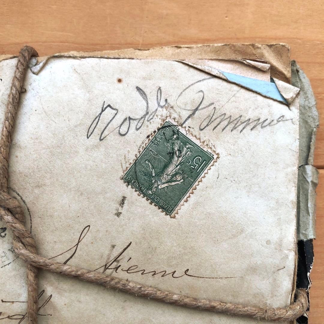 古い手紙束　公証人　アンティーク　フランス　ヴィンテージ　一点物　no.182