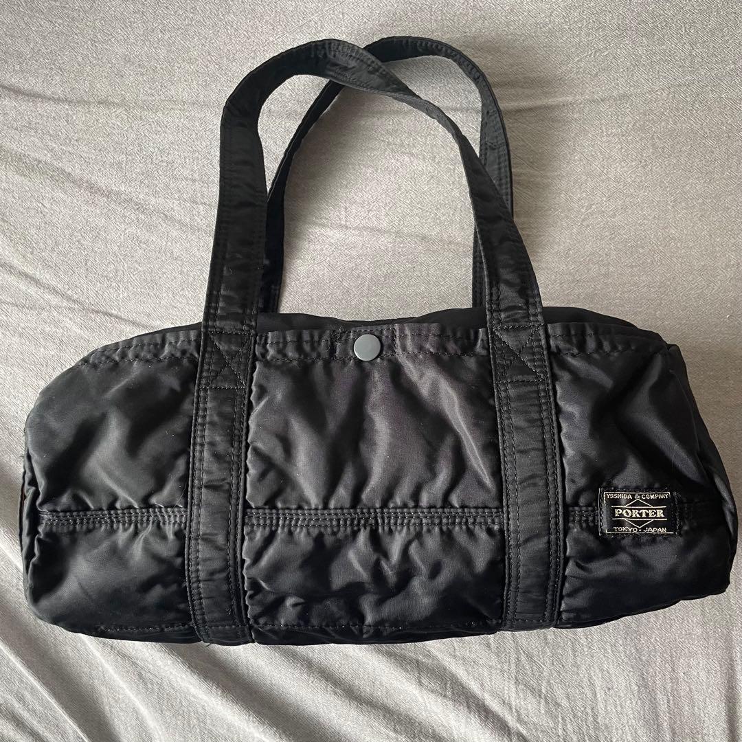 【使用感少】廃盤品 PORTER TANKER ミニボストンバッグ ドラム型 黒