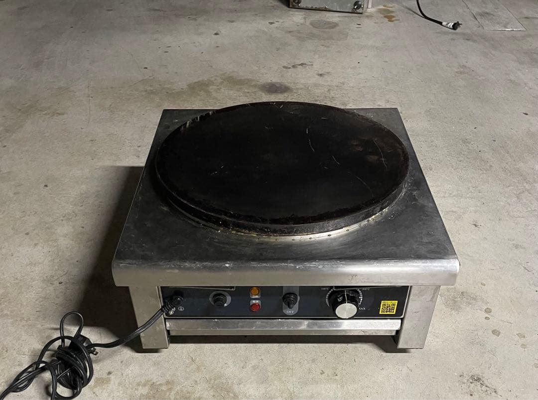 業務用ステンレス製クレープホットプレート 直径40cm