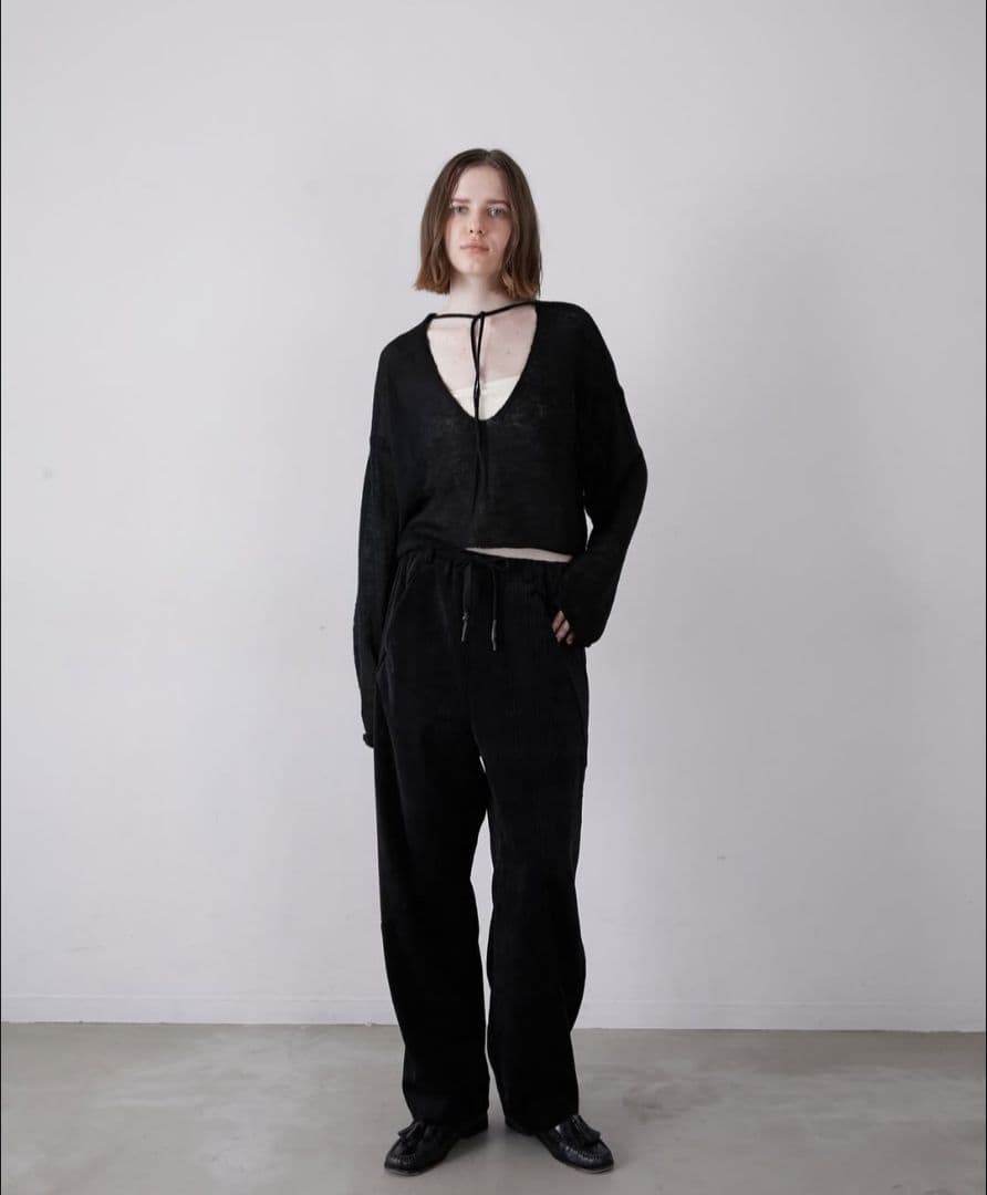 LA PEAU DE GEM　cutworkcorduroypants