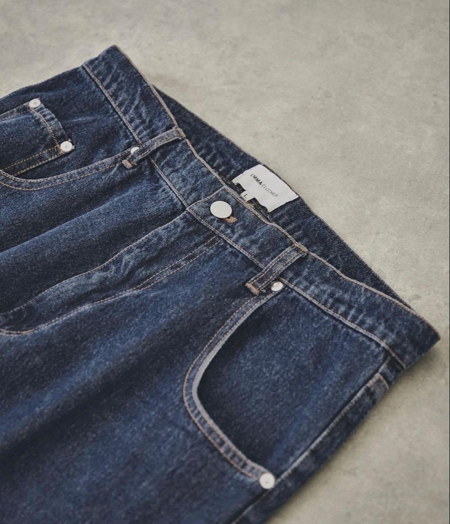 【セットアップ】オーバーサイズデニムジャケット＆ワイドストレートデニムパンツ