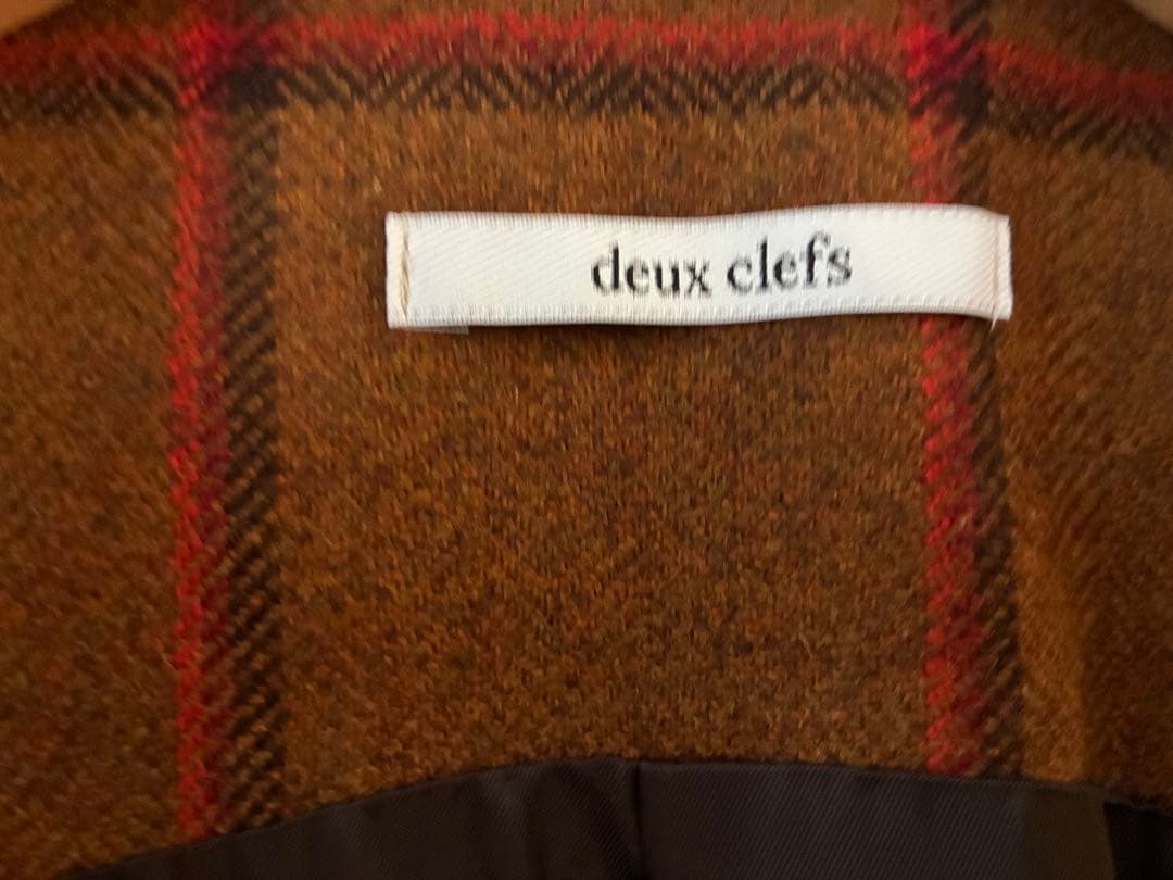 Avec deux clefs ロングベスト　ツイード