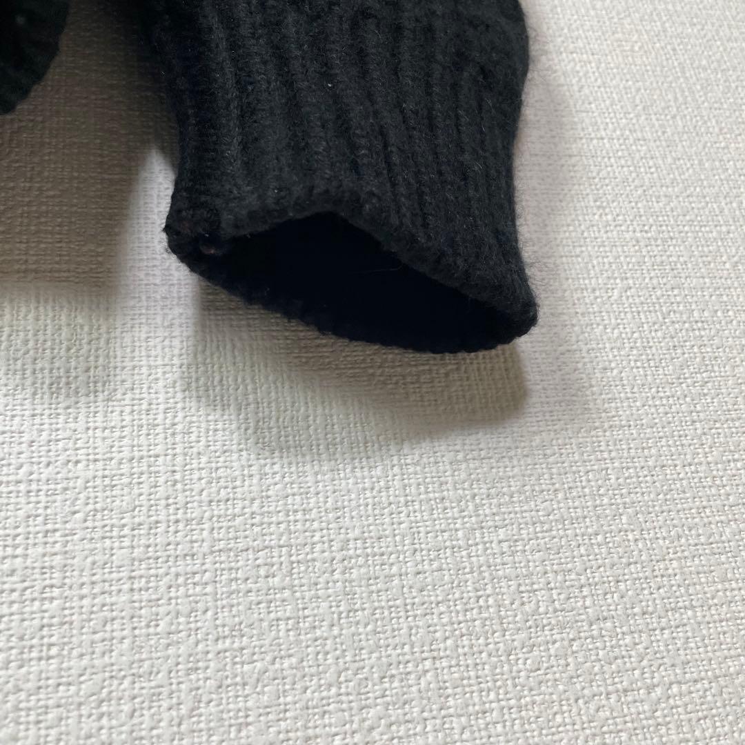 Wtaps カウチンケーブルニット セーター アンゴラ混 ローゲージ ブラック