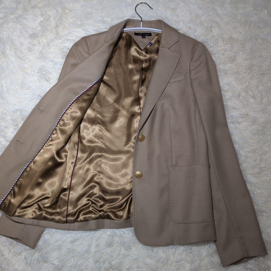 ロロ・ピアーナ カシミヤ混 ジャケットトミーヒルフィガー ベージュ 金ボタン