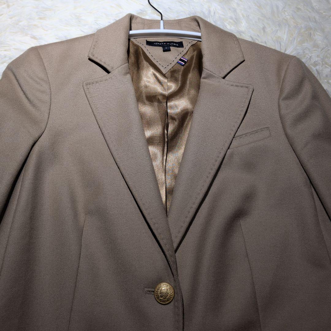 ロロ・ピアーナ カシミヤ混 ジャケットトミーヒルフィガー ベージュ 金ボタン