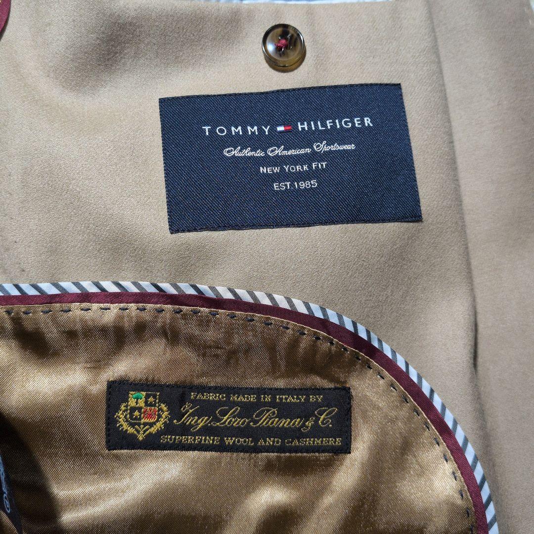 ロロ・ピアーナ カシミヤ混 ジャケットトミーヒルフィガー ベージュ 金ボタン