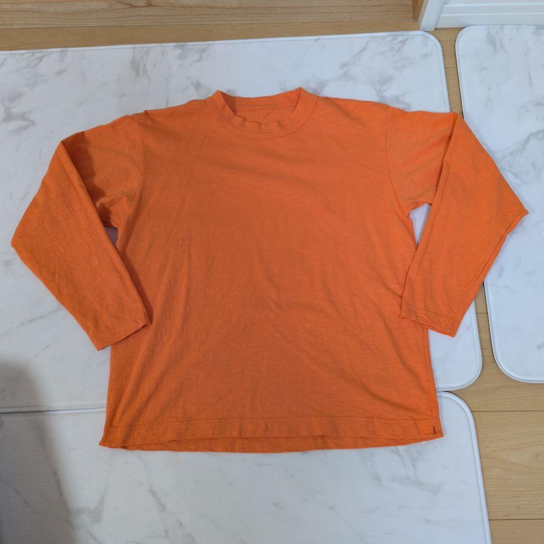 45R オレンジ 長袖ポケットTシャツ