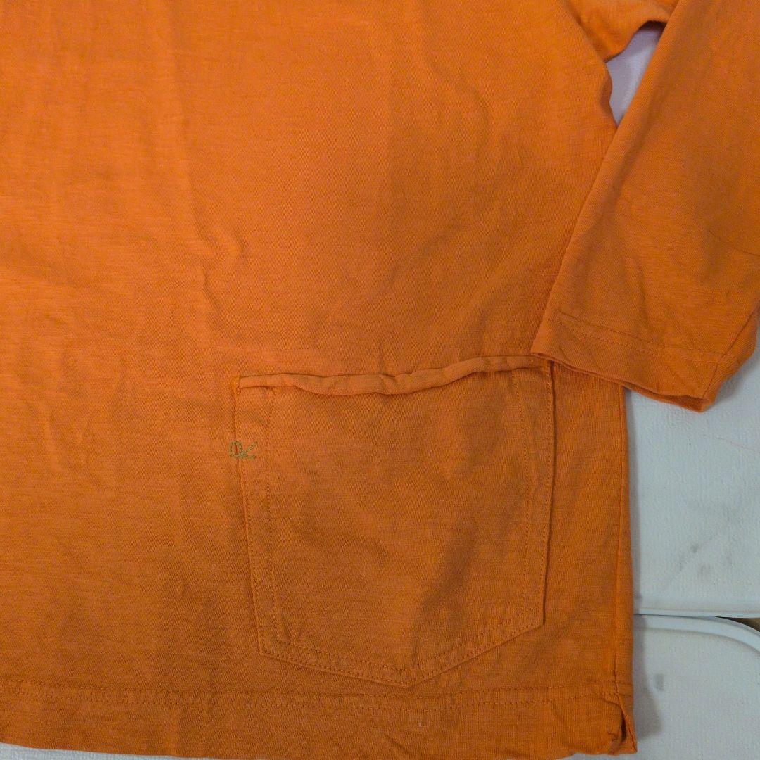 45R オレンジ 長袖ポケットTシャツ