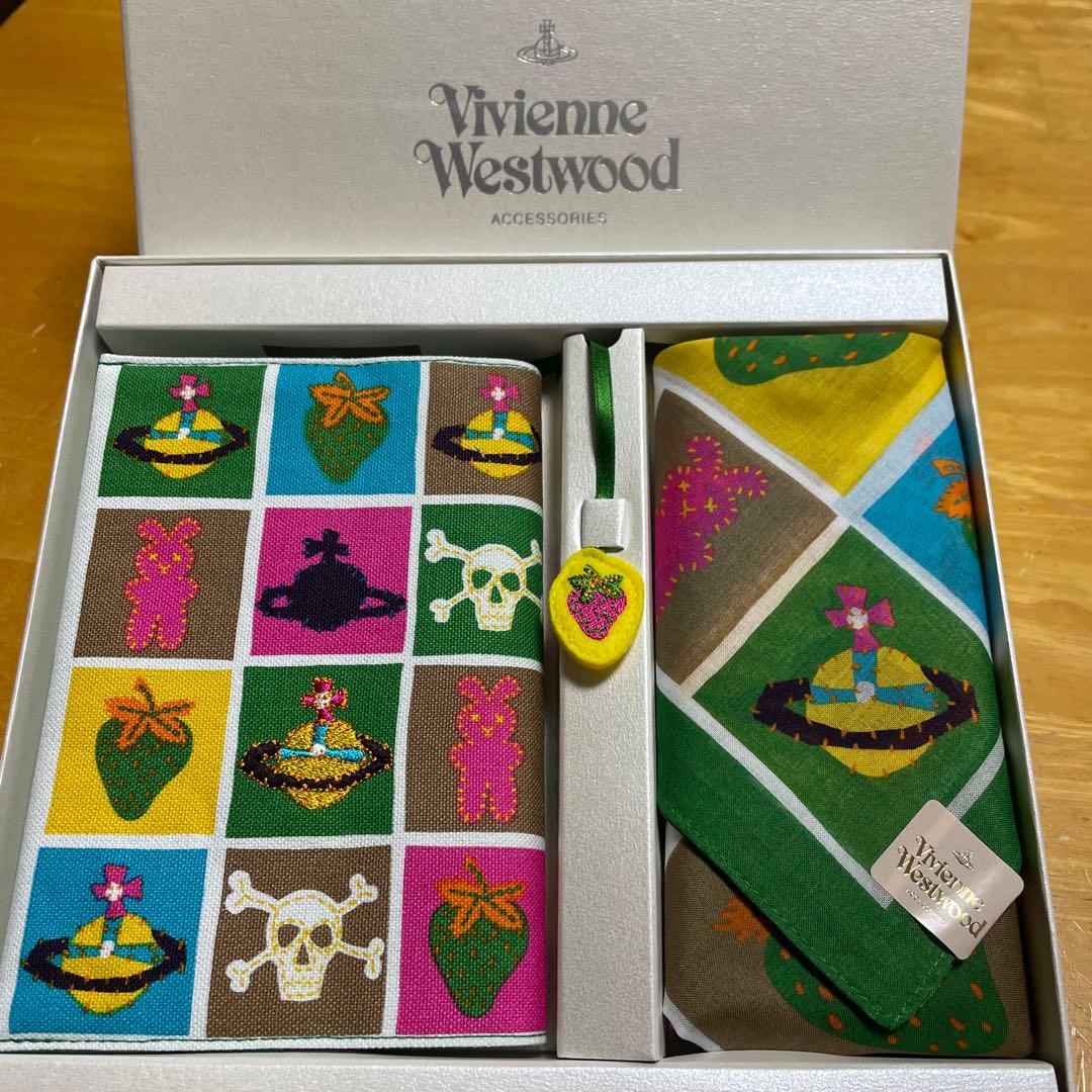 新品未使用‼️ヴィヴィアンウェストウッド ブックカバー＆ハンカチ オーブ セット